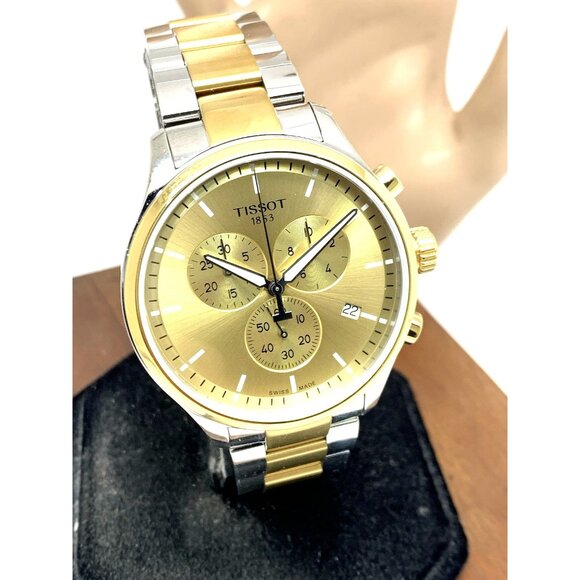 Tissot Men's Watch Chrono XL Swiss Quartz Chronograph Two Tone T1166172202100 - Picture 1 of 15